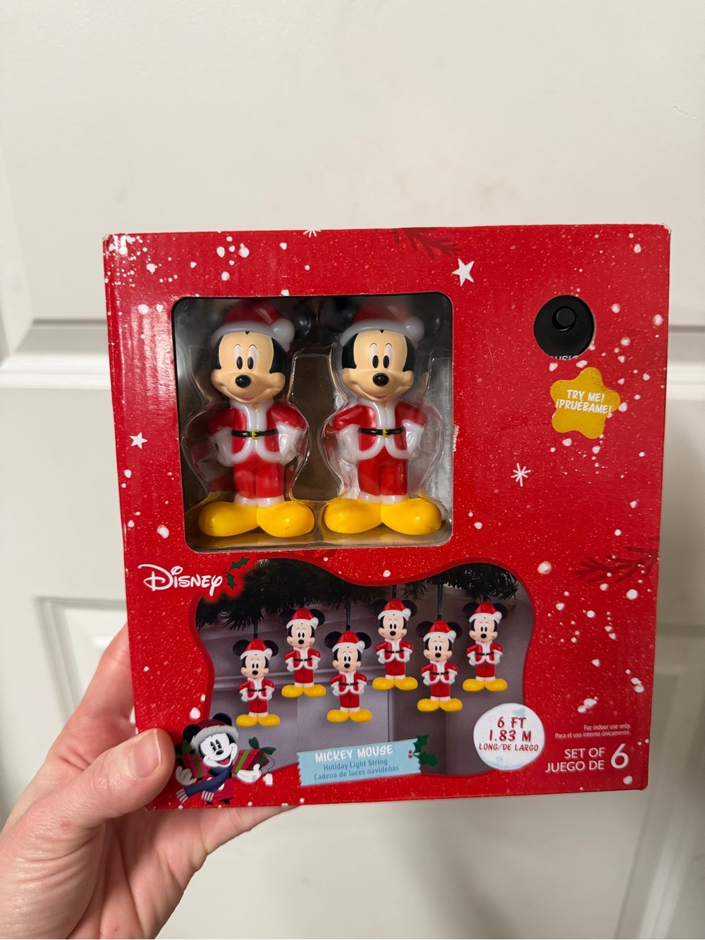 New Disney Mickey Mouse Figurine String Lights Set